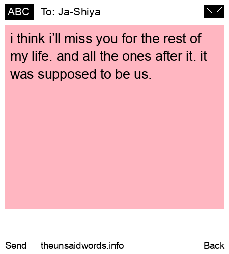 unsent message to Ja-Shiya