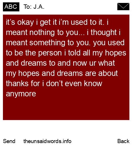 unsent message to J.A.