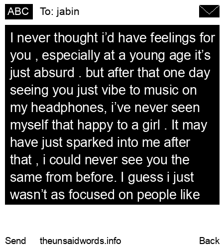 unsent message to jabin