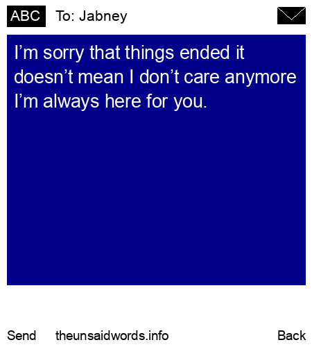 unsent message to Jabney