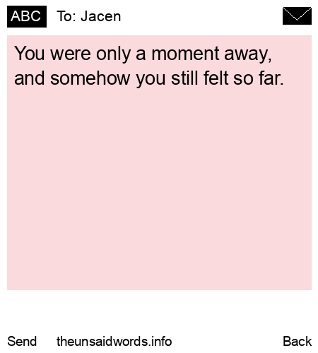 unsent message to Jacen