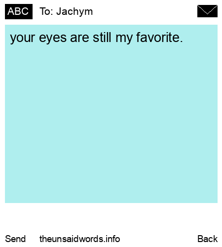 unsent message to Jachym