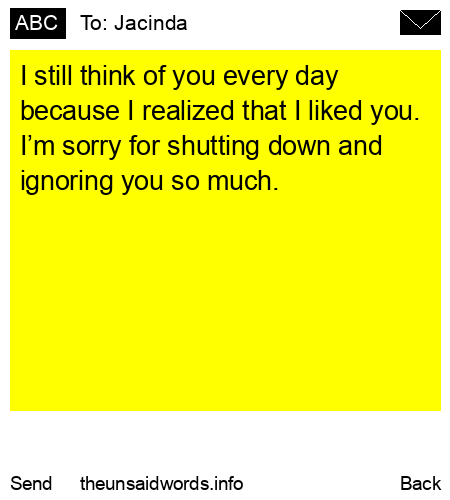 unsent message to Jacinda