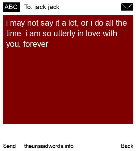 unsent message to jack jack
