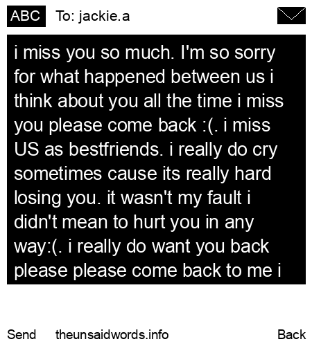 unsent message to jackie.a