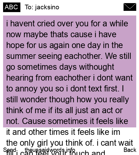 unsent message to jacksino