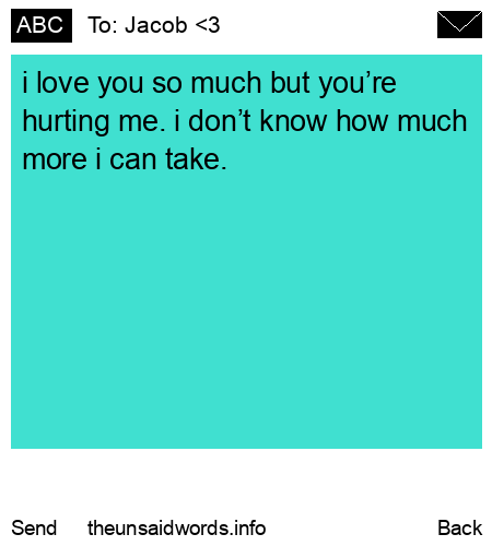 unsent message to Jacob <3