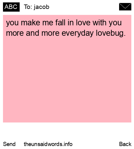 unsent message to jacob
