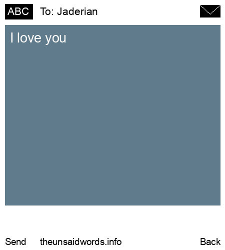unsent message to Jaderian