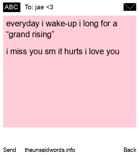 unsent message to jae <3