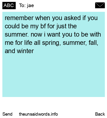 unsent message to jae
