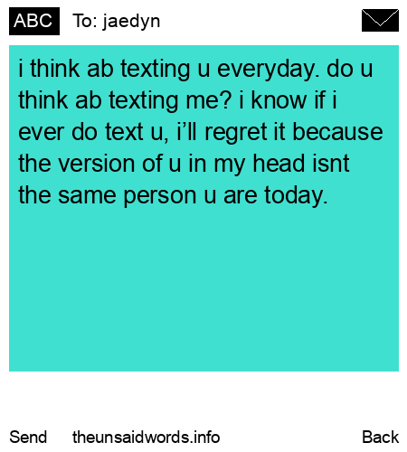 unsent message to jaedyn