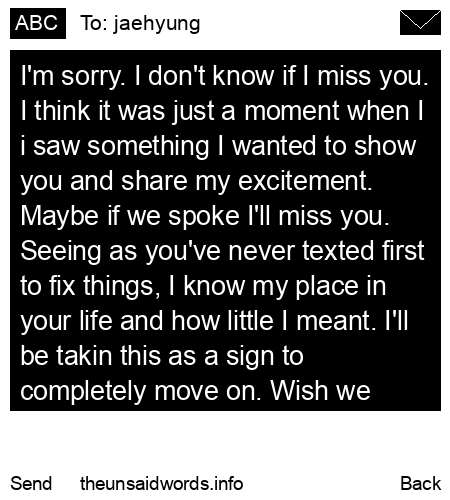 unsent message to jaehyung