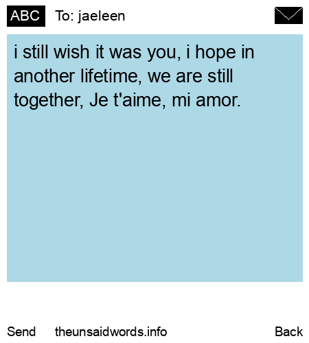 unsent message to jaeleen