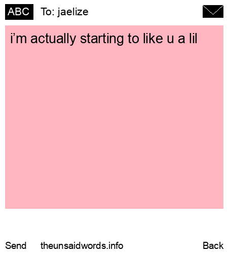 unsent message to jaelize 