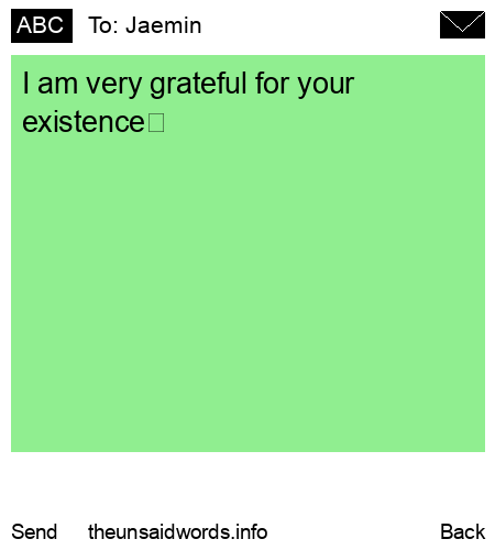 unsent message to Jaemin
