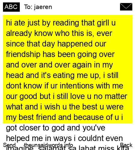 unsent message to jaeren