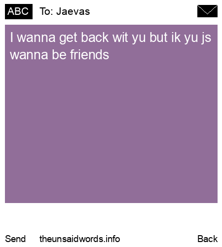 unsent message to Jaevas 