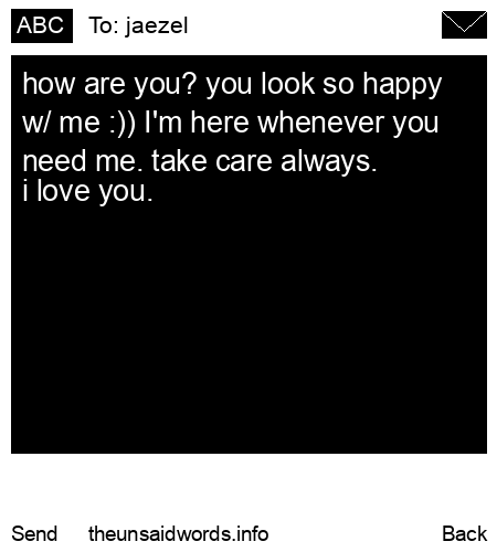 unsent message to jaezel