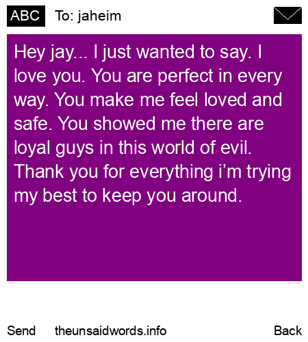 unsent message to jaheim