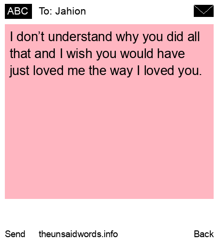 unsent message to Jahion
