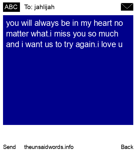 unsent message to jahlijah 