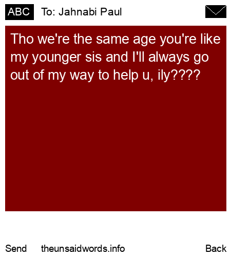 unsent message to Jahnabi Paul