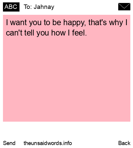 unsent message to Jahnay