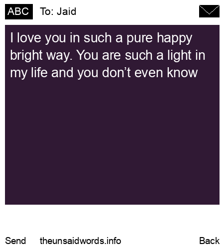 unsent message to Jaid