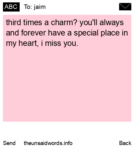 unsent message to jaim