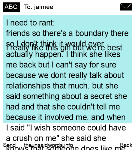 unsent message to jaimee