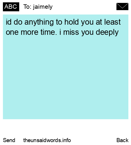 unsent message to jaimely 