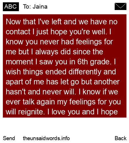 unsent message to Jaina
