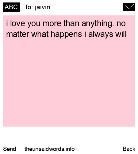 unsent message to jaivin