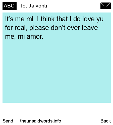 unsent message to Jaivonti