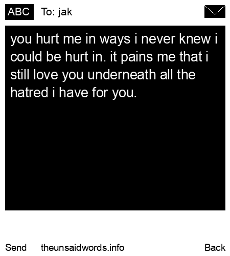 unsent message to jak