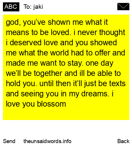 unsent message to jaki