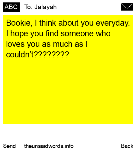 unsent message to Jalayah