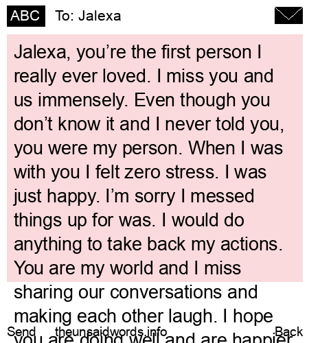unsent message to Jalexa