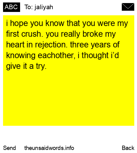 unsent message to jaliyah