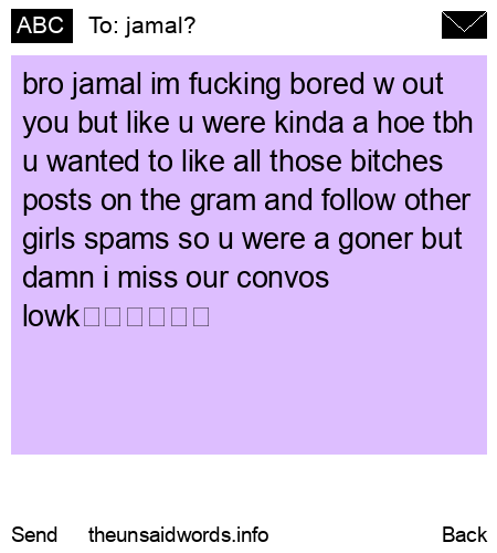 unsent message to jamal?