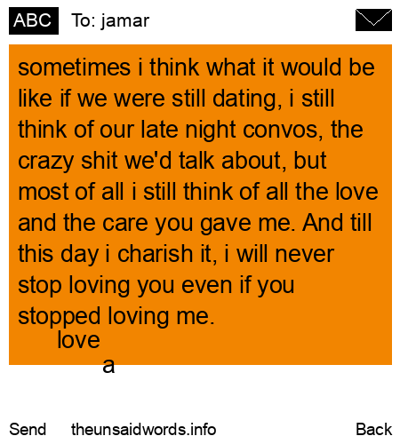 unsent message to jamar