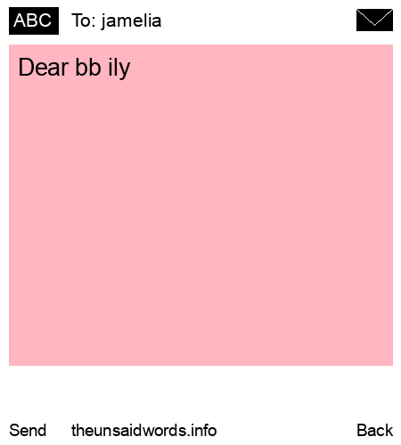 unsent message to jamelia