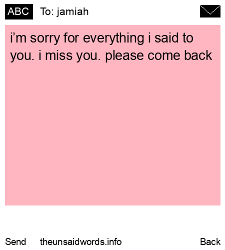 unsent message to jamiah