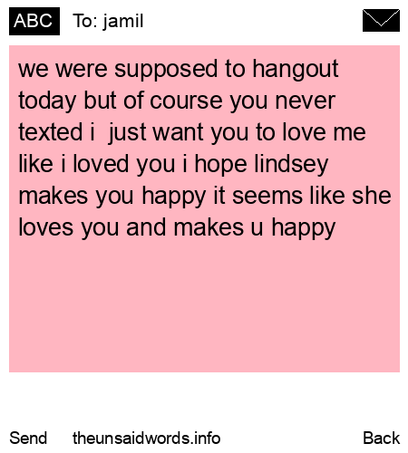 unsent message to jamil
