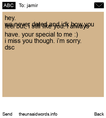 unsent message to jamir