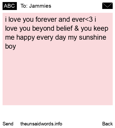 unsent message to Jammies
