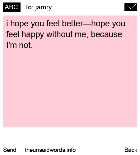 unsent message to jamry