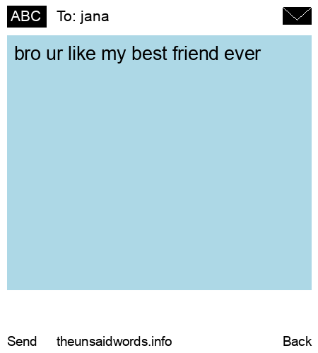 unsent message to jana