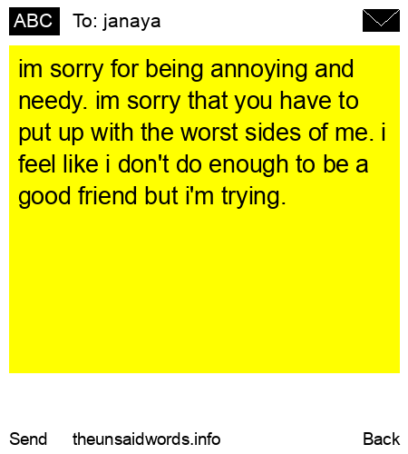 unsent message to janaya